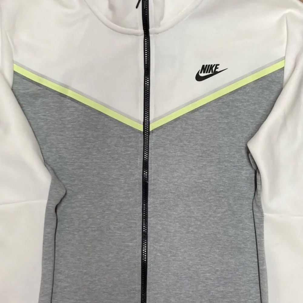 Nike Tech Fleece Men's Full-Zip Hoodie ‘Volt Grey White’ CU4489 133 Size XL